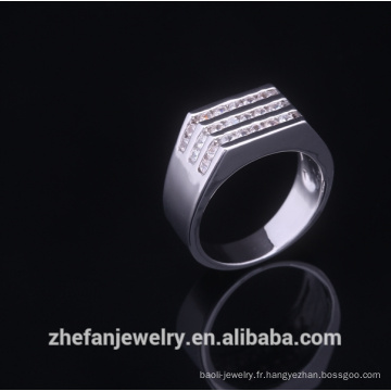 Accessoires de mode Gents Rings Diamond Ring Design Bijoux plaqué rhodium est votre bonne sélection